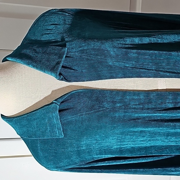 The Travelers Collection open cardigan women's 1X. Green/blue. Y2K - Picture 2 of 9